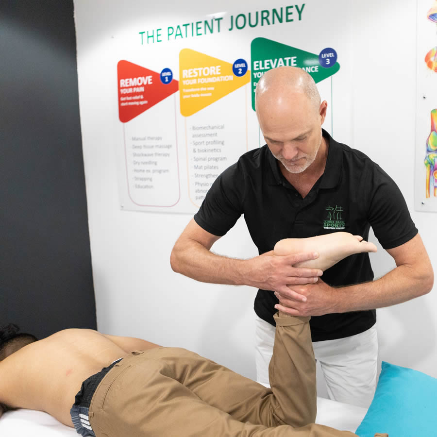Physiotherapy treatment room at Brookwood Physio