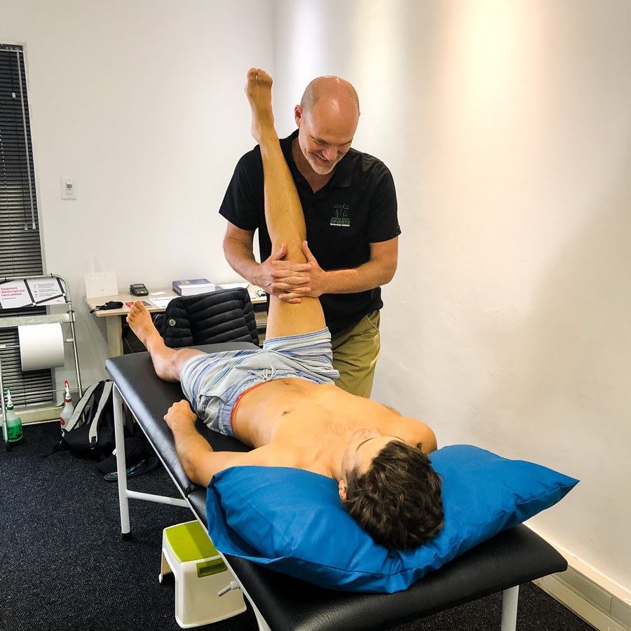 Sports injury physiotherapy session at Brookwood Physio